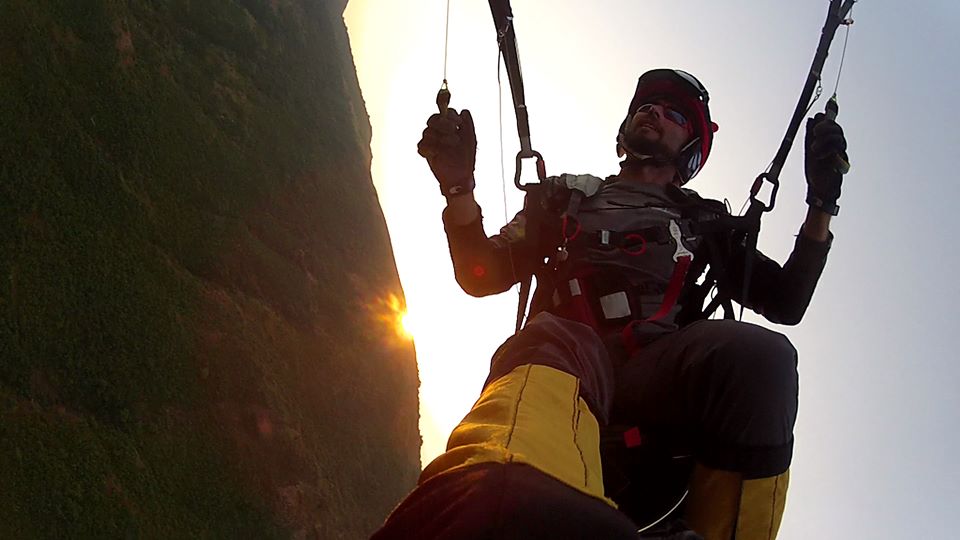 Paragliding at Tower Hill this October (2014)